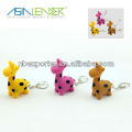 2013 forma do animal conduziu a luz do Keyring com som